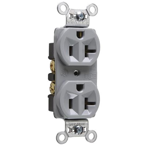 gray electrical outlet box|gray 20 amp receptacles.